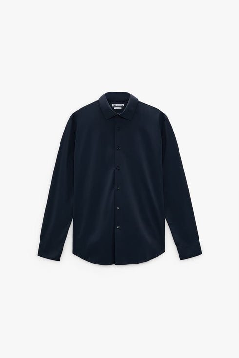 ZARA MENS PREMIUM COTTON SHIRT | NAVY BLUE