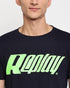 REPLAY.-BRAND PRINT CREW-NECK T-Shirt | D.BLUE
