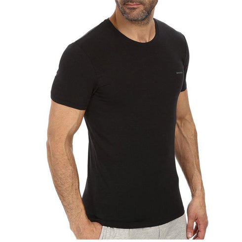 DIESEL CREW NECK FLEXIBLE T-SHIRT | BLACK