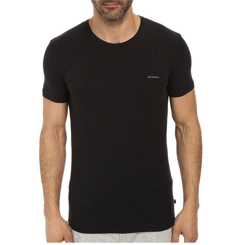 DIESEL CREW NECK FLEXIBLE T-SHIRT | BLACK