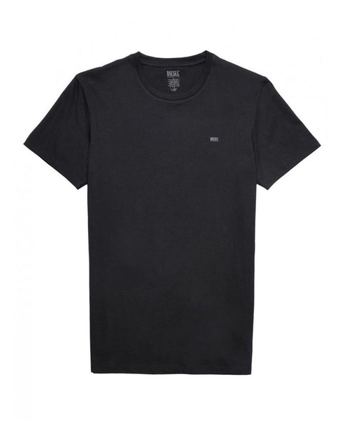 DIESEL CREW NECK FLEXIBLE T-SHIRT | BLACK
