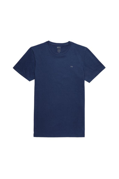 DIESEL CREW NECK FLEXIBLE T-SHIRT | NAVY BLUE