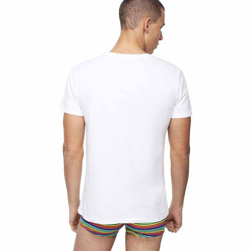 DIESEL CREW NECK FLEXIBLE T-SHIRT | WHITE