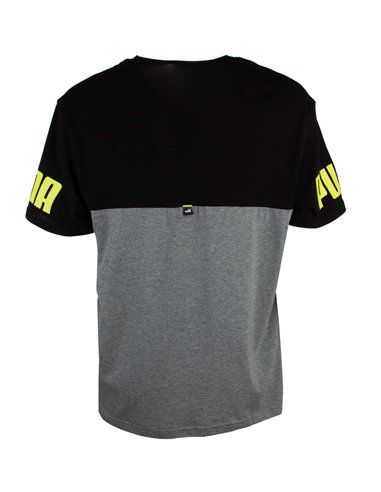 PUMA COLORBLOCKED ACTIVE T SHIRT | GREY