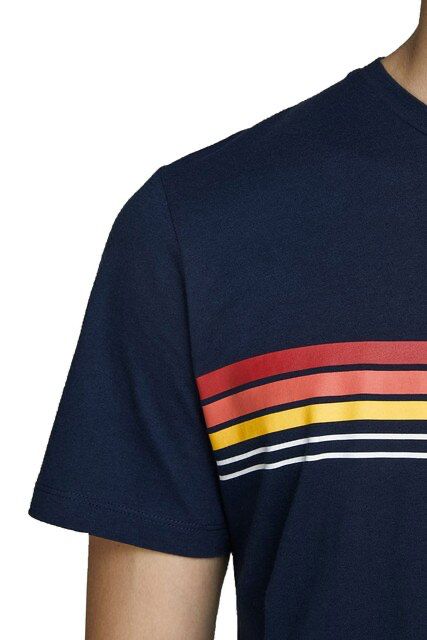 JACK & JONES JORVENTURE-PRINT T-SHIRT | BLUE