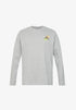ESPRIT-JERSEY LONG SLEEVE TOP WITH CHEST PRINT | GREY
