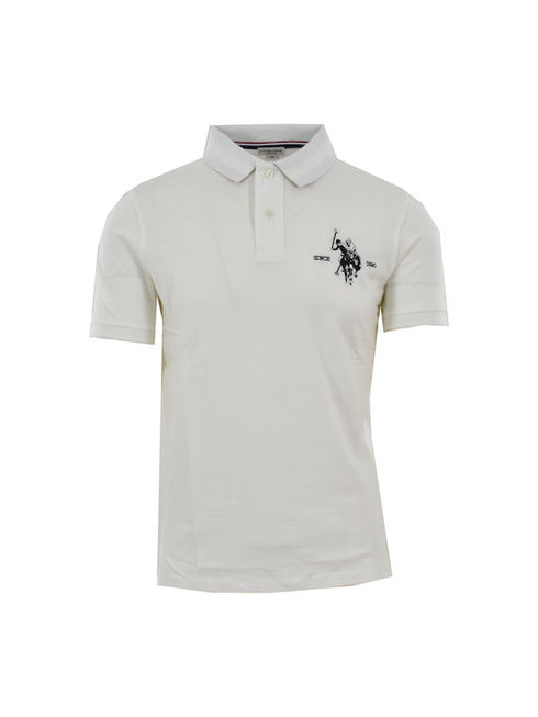 U.S POLO ASSN ANIMATED MESH CUSTOM-FIT POLO | WHITE