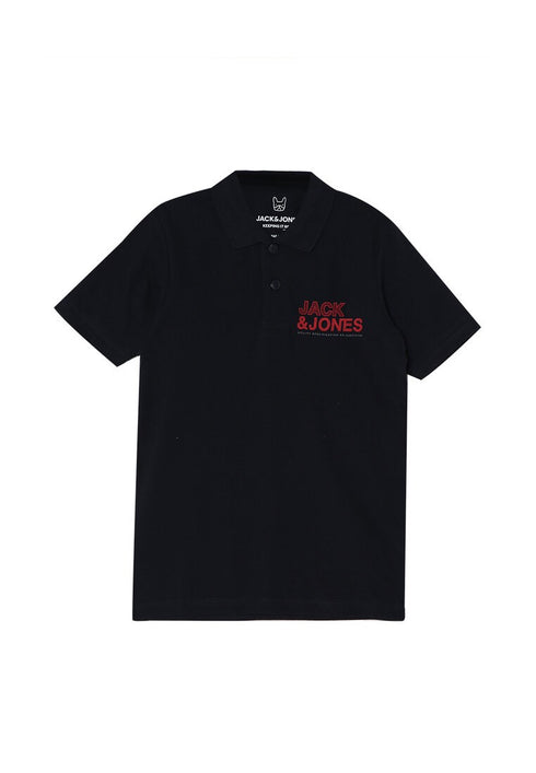 JACK & JONES COTTON SHORT SLEEVE POLO | DARK BLUE