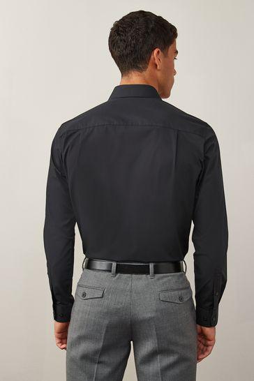 NEXT TAILORING-PREMIUM-SLIM FIT-CASUAL SHIRT | BLACK