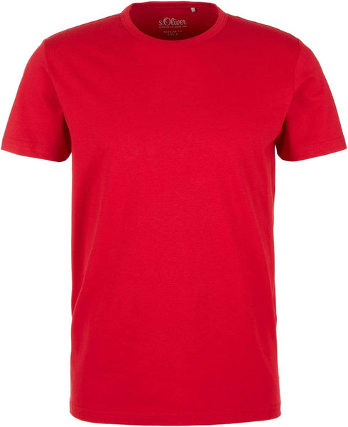 S.OLIVER. BASIC SLIM FIT T-SHIRT | RED