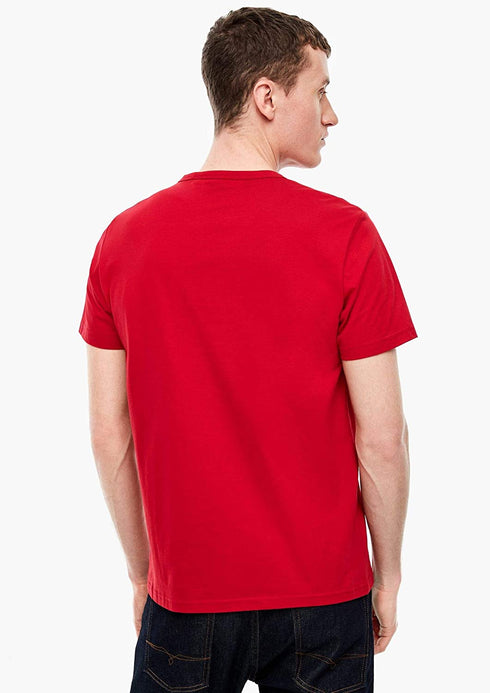 S.OLIVER. BASIC SLIM FIT T-SHIRT | RED
