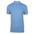 JULES PREMIUM-FLEXIBLE-RIBBED-SHORT SLEEVE-POLO SHIRT | SLUB SKY BLUE