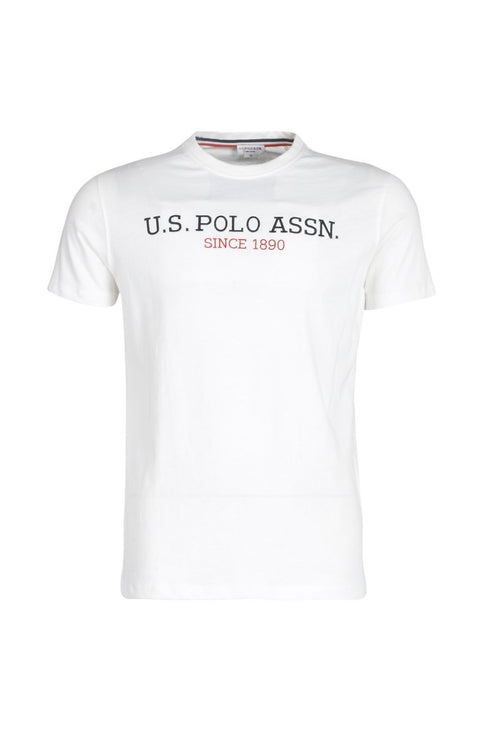 U.S.P.O.L.O A.S.S.N | BASIC INSTITUTIONAL EMBROIDERED T-SHIRT | WHITE ( END )