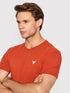 GUESS MEN'S ROT SUPER SLIM FIT T-SHIRT | CORAL ORANGE