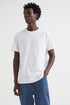 H&M BASIC-REGULAR FIT-ROUND-NECK T-SHIRTS | WHITE