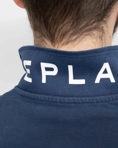 REPLAY.- DYED C0TT0N PIQUET SHORT SLEEVE POLO | NAVY BLUE