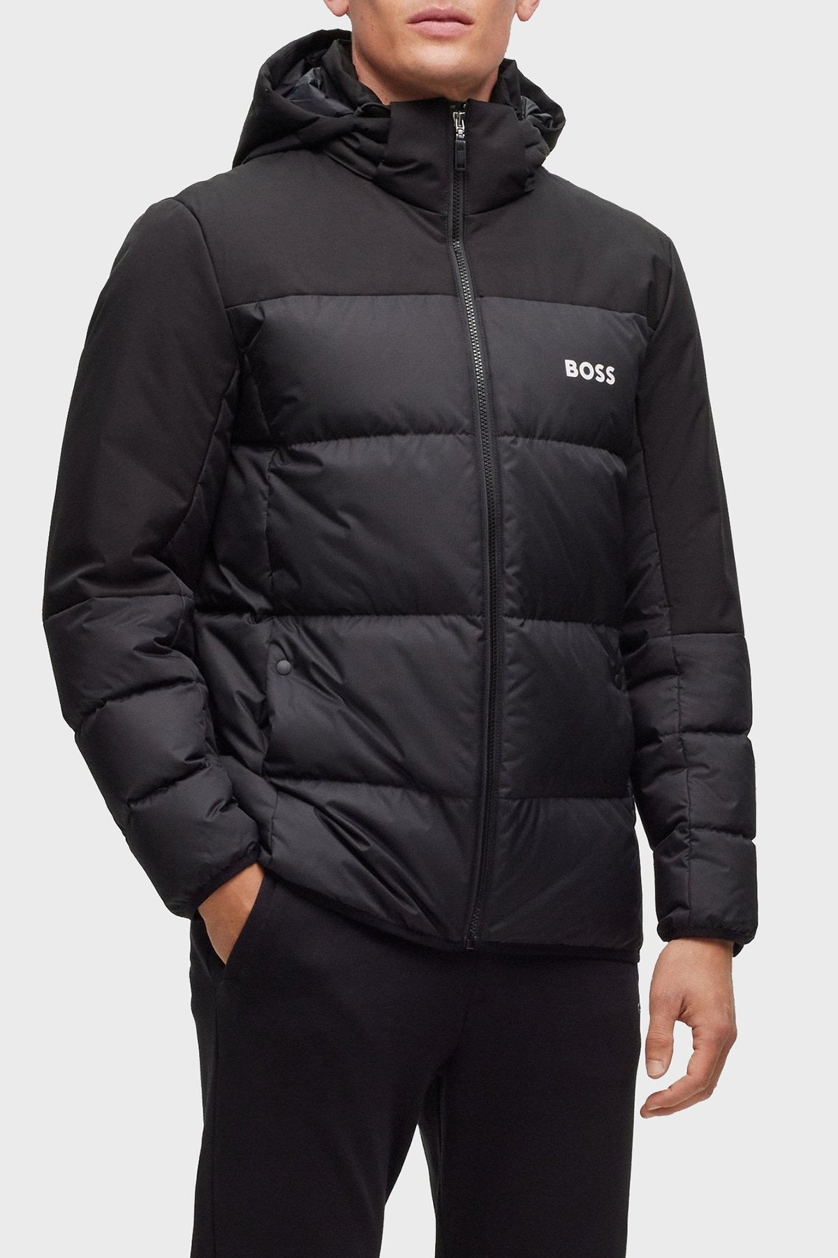 HUGO BOSS MEN’S PUFFER JACKET - PREMIUM WINTER OUTER WEAR | BLACK