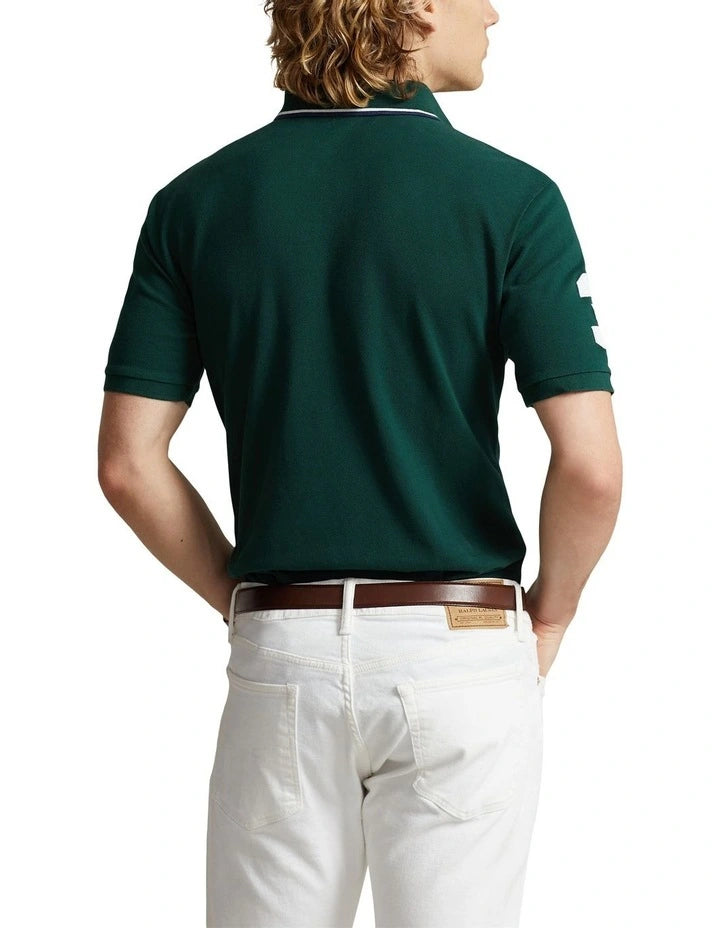 RALPH LAUREN CUSTOM FIT TRIPLE PONY POLO | GREEN