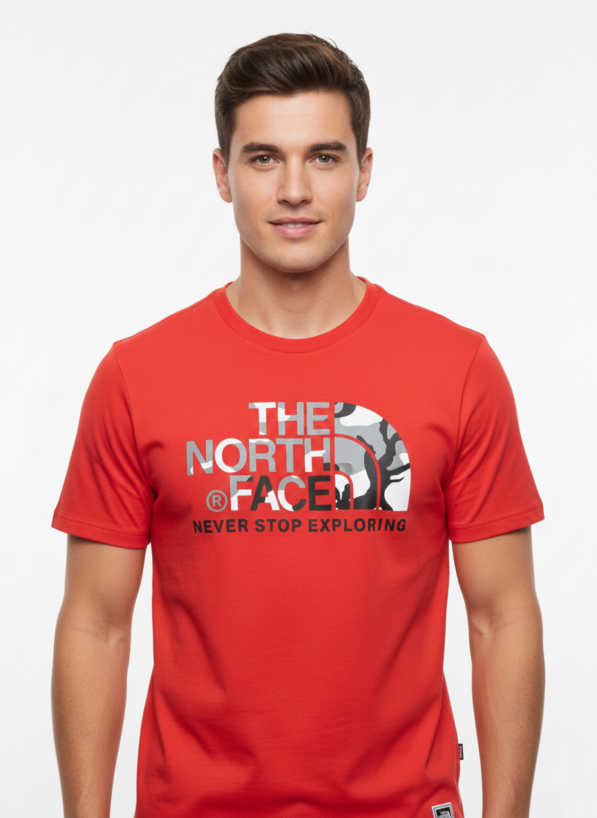 THE NORTH FACE MEN’S CLASSIC LOGO T-SHIRT | RED