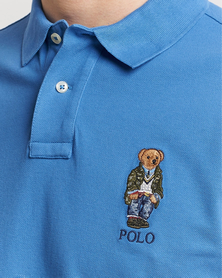 RALPH LAUREN - SLIM FIT HERITAGE BEAR POLO SHIRT | BLUE