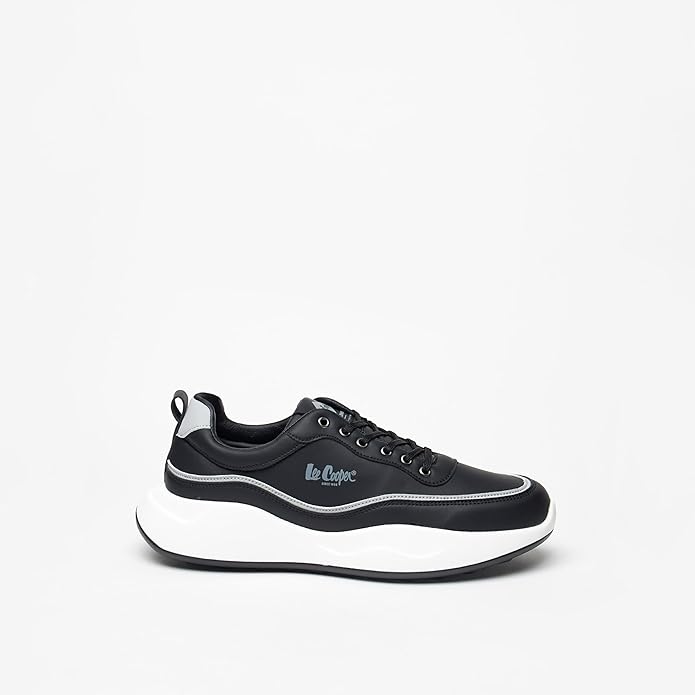 Lee Cooper Mens Textured Sneakers With Lace-Up Closure