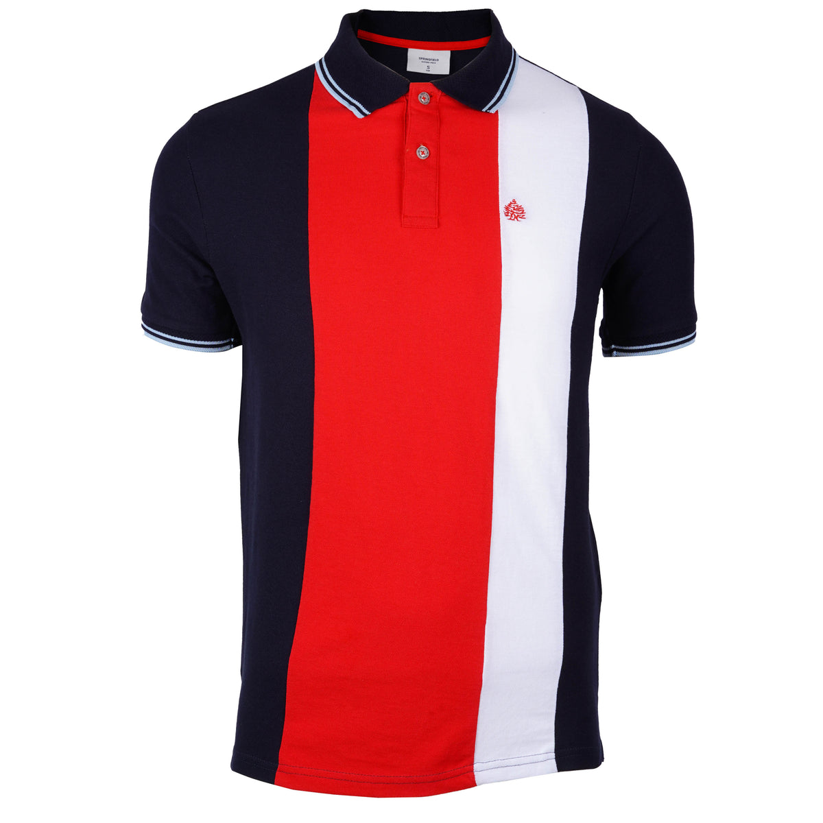 SPRINGFIELD. SLIM FIT-MENS STRIPS POLO | BLACK – DENIMISH CLOTHING