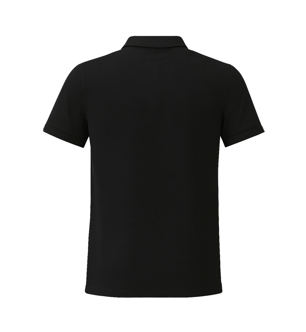 PRADA PIQUE MEN'S POLO EMBROIDERY LOGO | BLACK