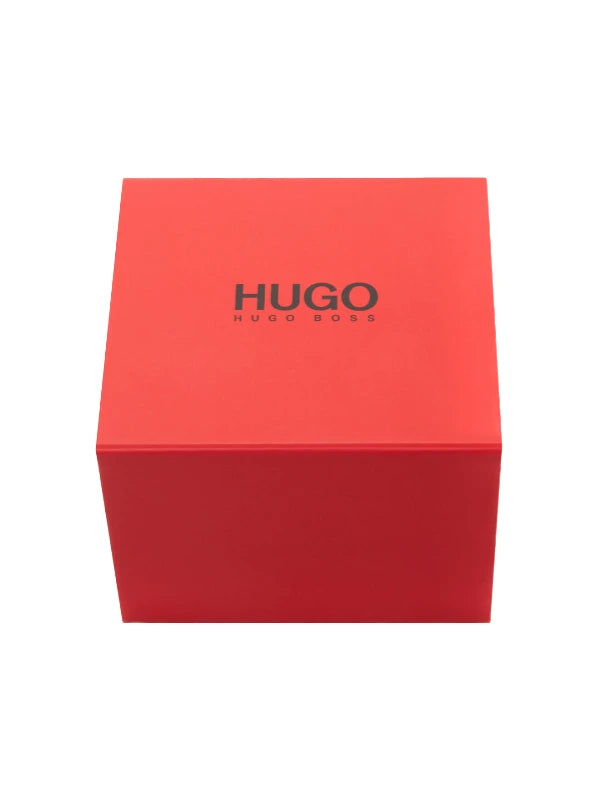 HUGO BOSS black leather strap watch for men