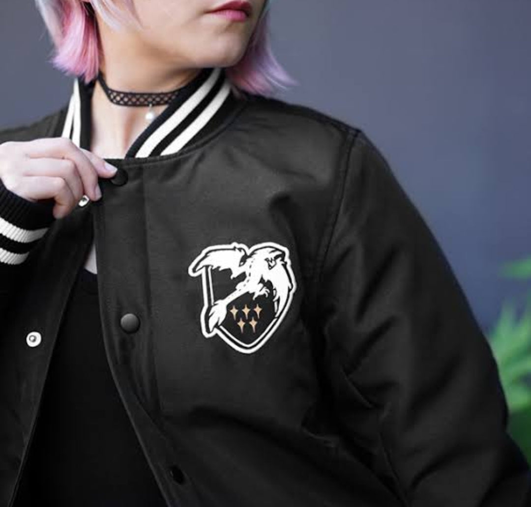 STAR GUARDIAN VARSITY JACKET MEN WOMEN BLACK