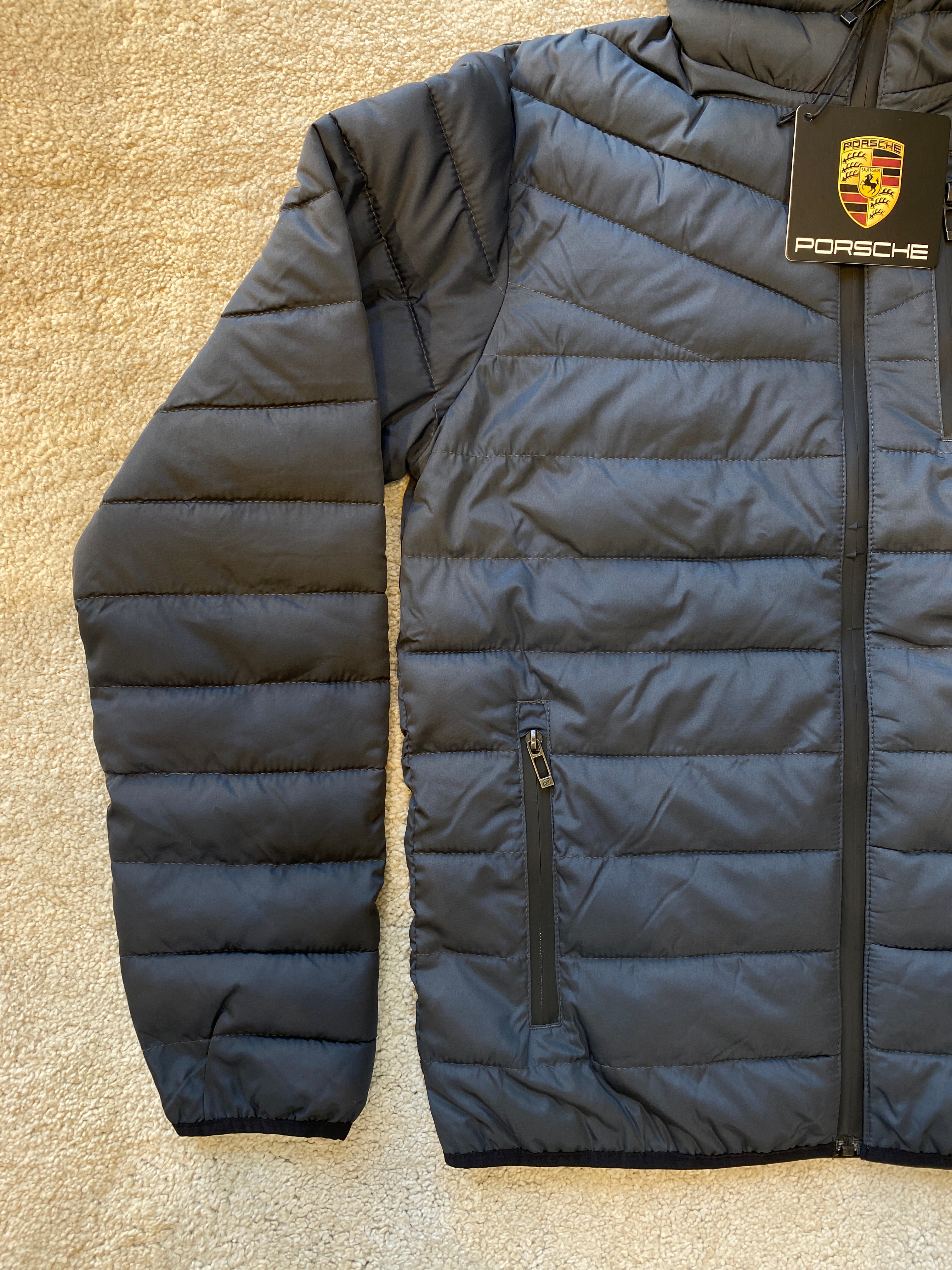 PORSCHE PREMIUM PUFFER JACKET FOR MEN | NAVY