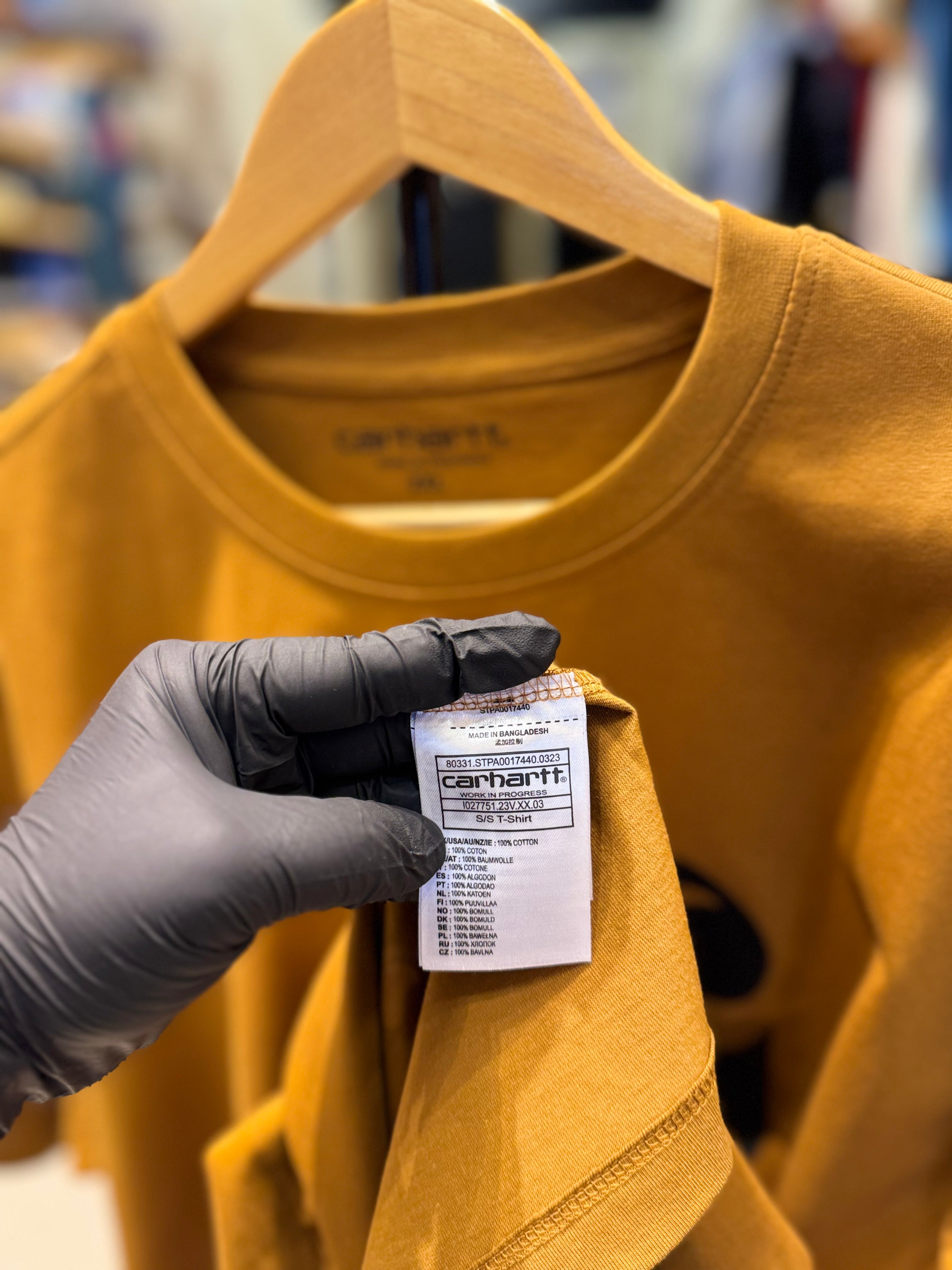 CARHARTT WIP S/S RELAXED FIT SHORT SLEEVE SCRIPT T-SHIRT | LIGHT BROWN