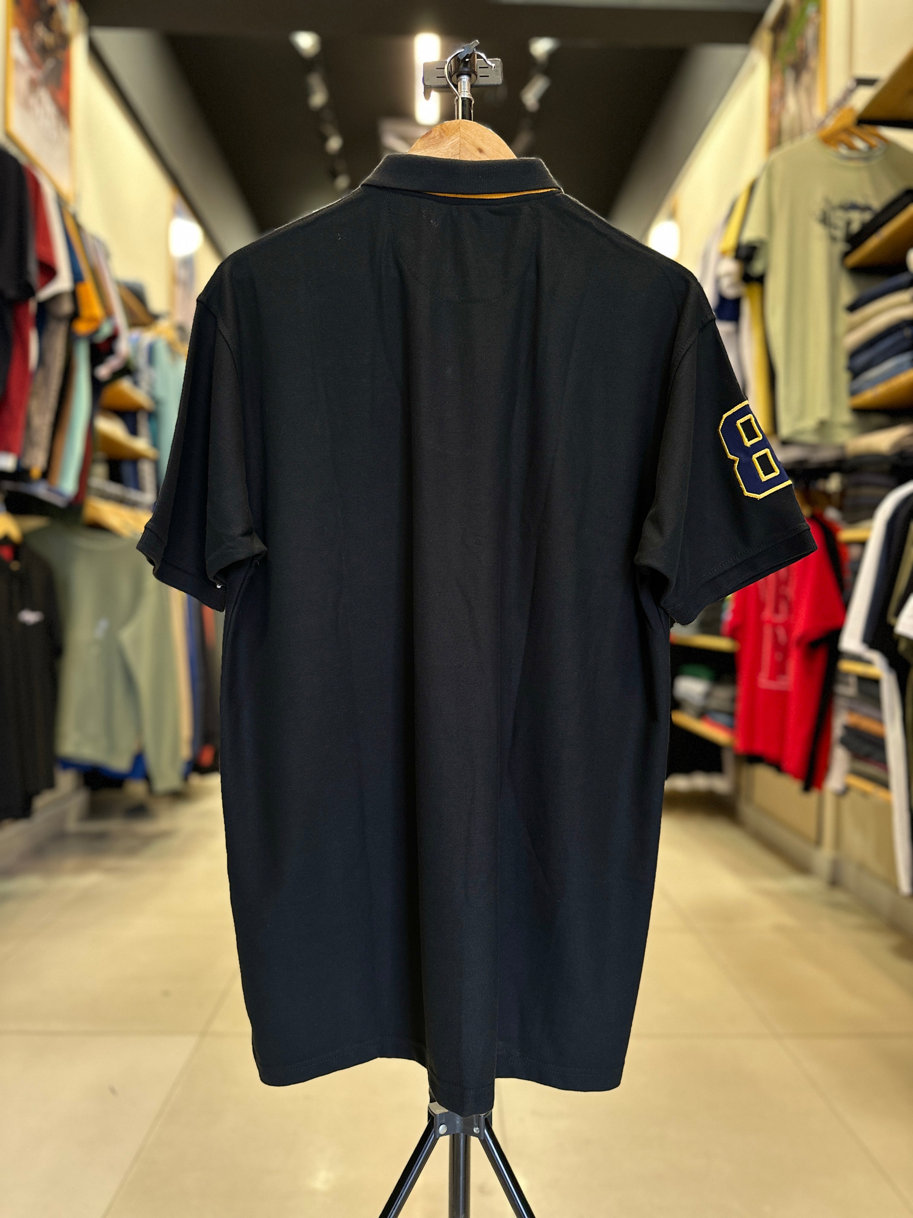 GIORDANO EMBROIDERY SHIRT 3D LION POLO MEN | BLACK