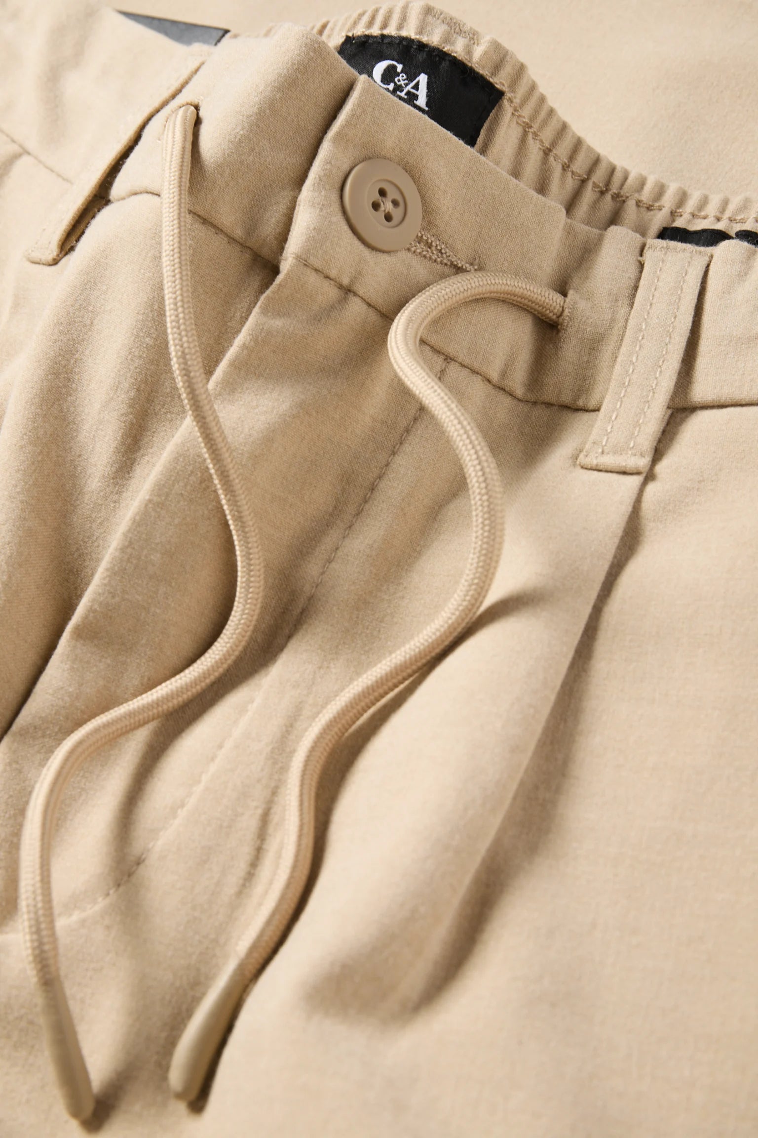 C&A CHINOS TAPERED FIT TEXTURED | LIGHT BEIGE