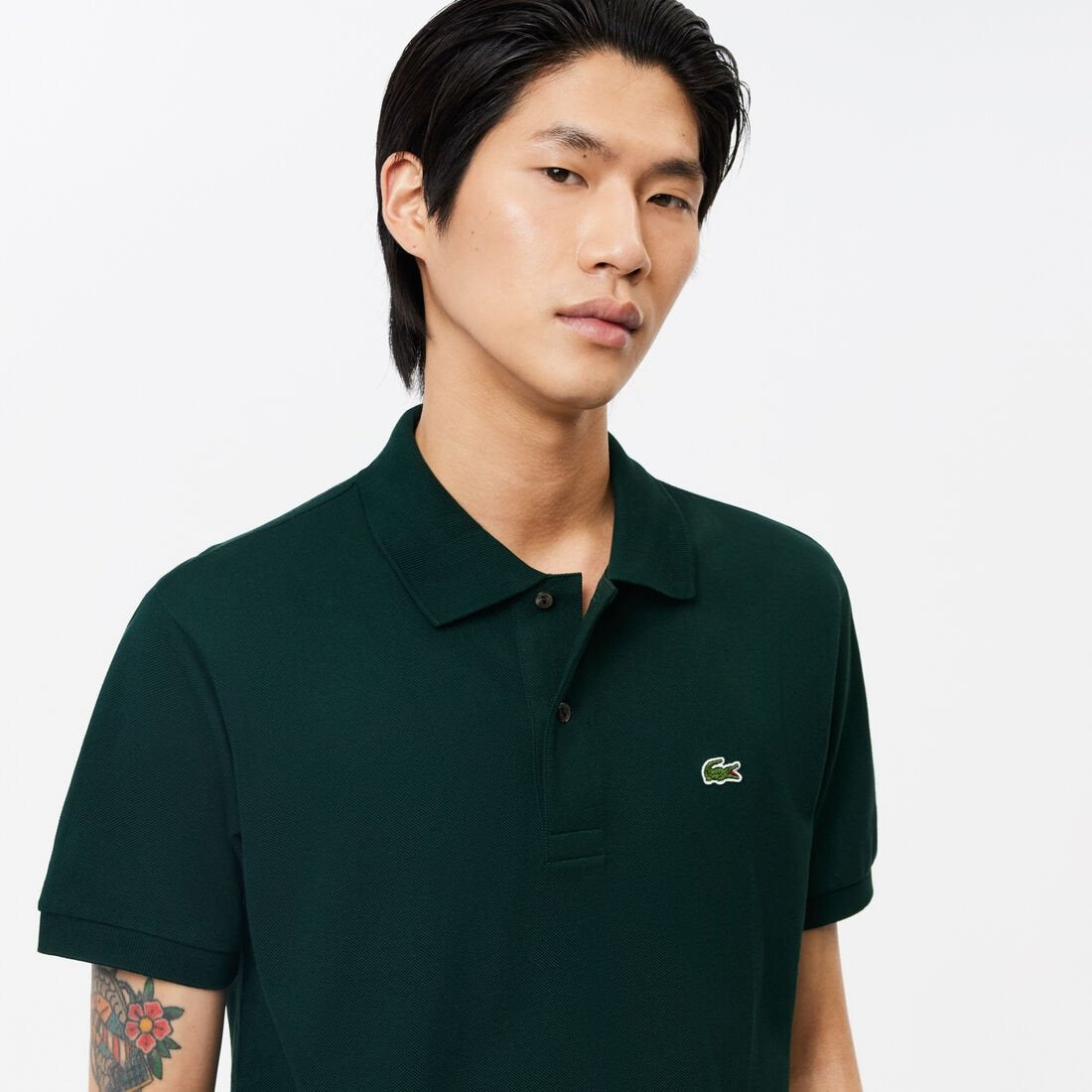 LACOSTE CLASSIC FIT L.12.12 ORIGINAL PIQUE POLO SHIRT | DARK GREEN