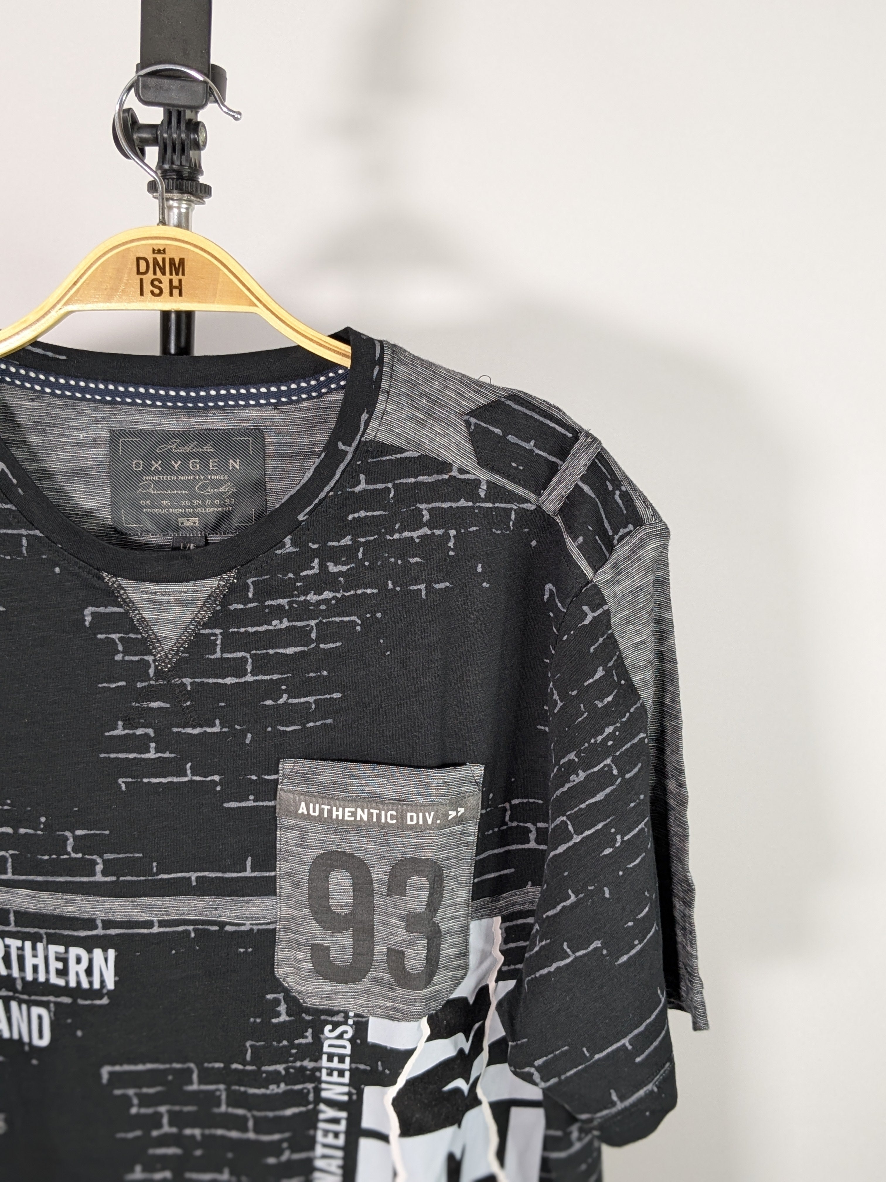 OXYGEN ACTIVE WEAR PREMIUM PRINTED T-SHIRT | BLACK