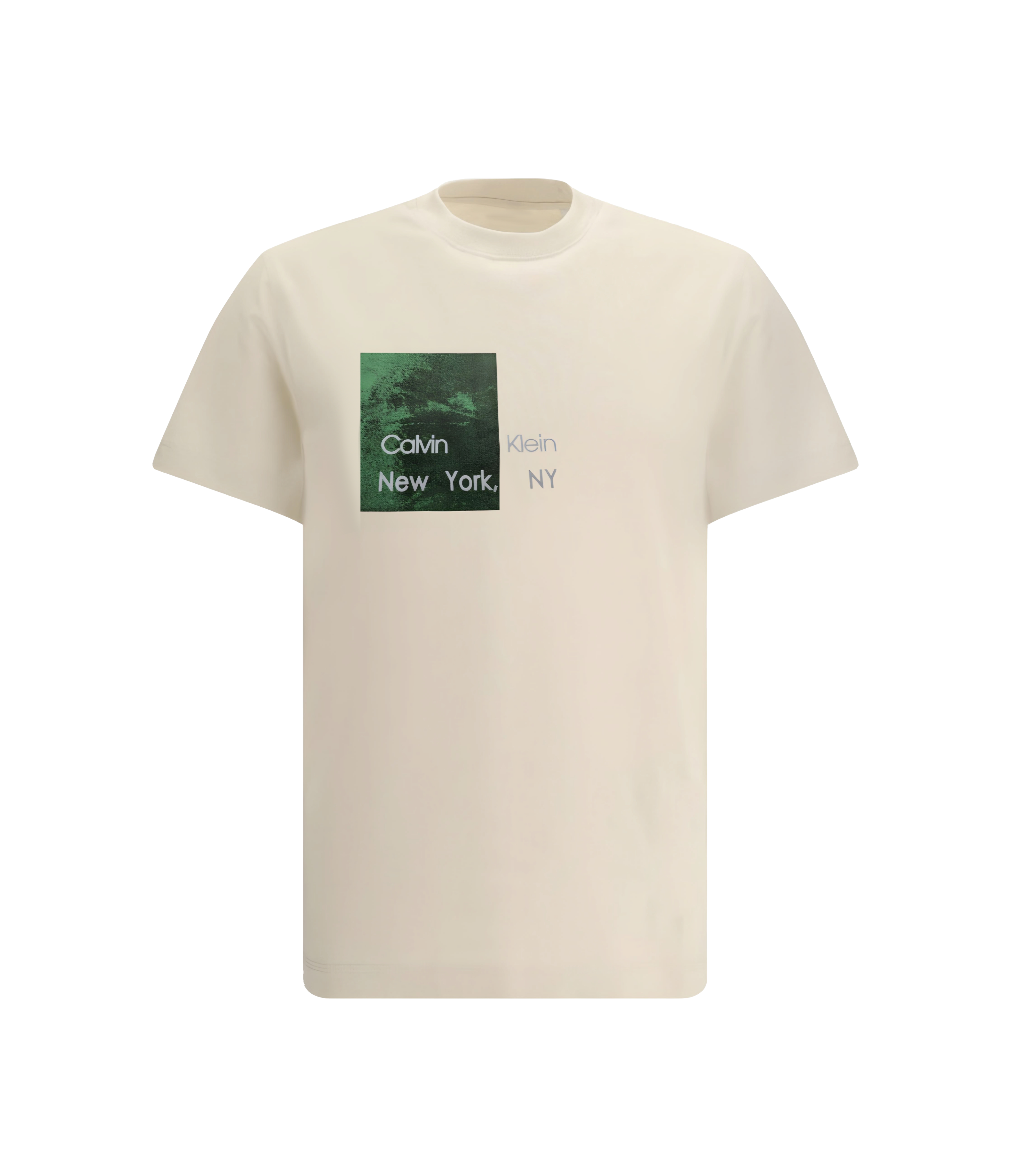 CALVIN KLEIN JEANS VARSITY LOGO T-SHIRT | CREAM