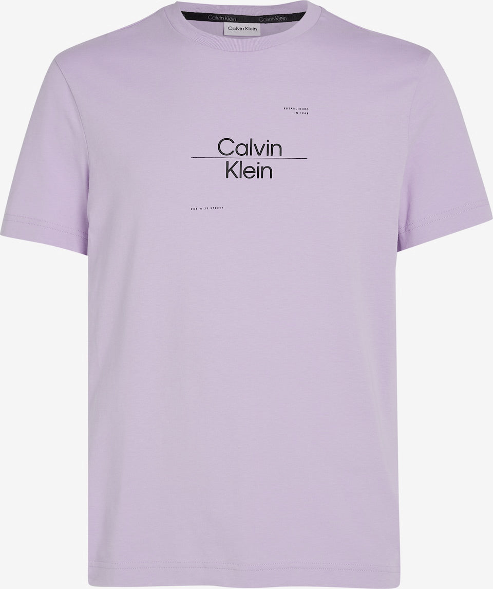 CALVIN KLEIN JEANS VARSITY LOGO T-SHIRT | LIGHT PINK