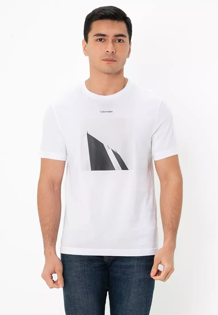 CALVIN KLEIN JEANS SLIM FIT MONO LOGO TEE SHIRT | WHITE