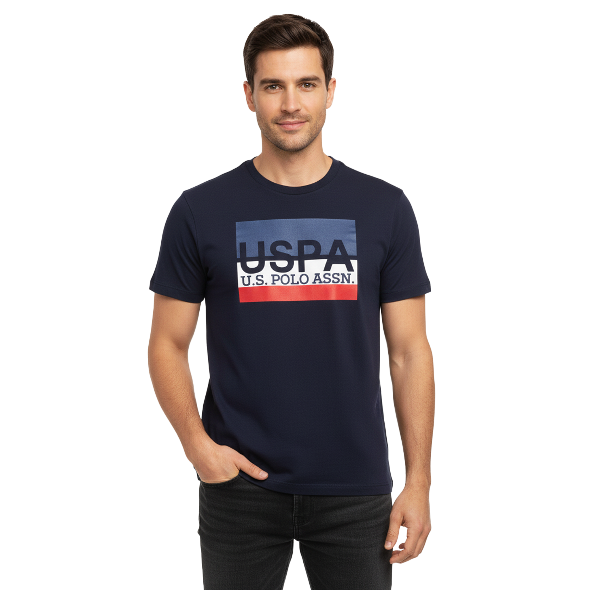 U.S POLO ASSN. CLASSIC PRINT T-SHIRT | NAVY BLUE