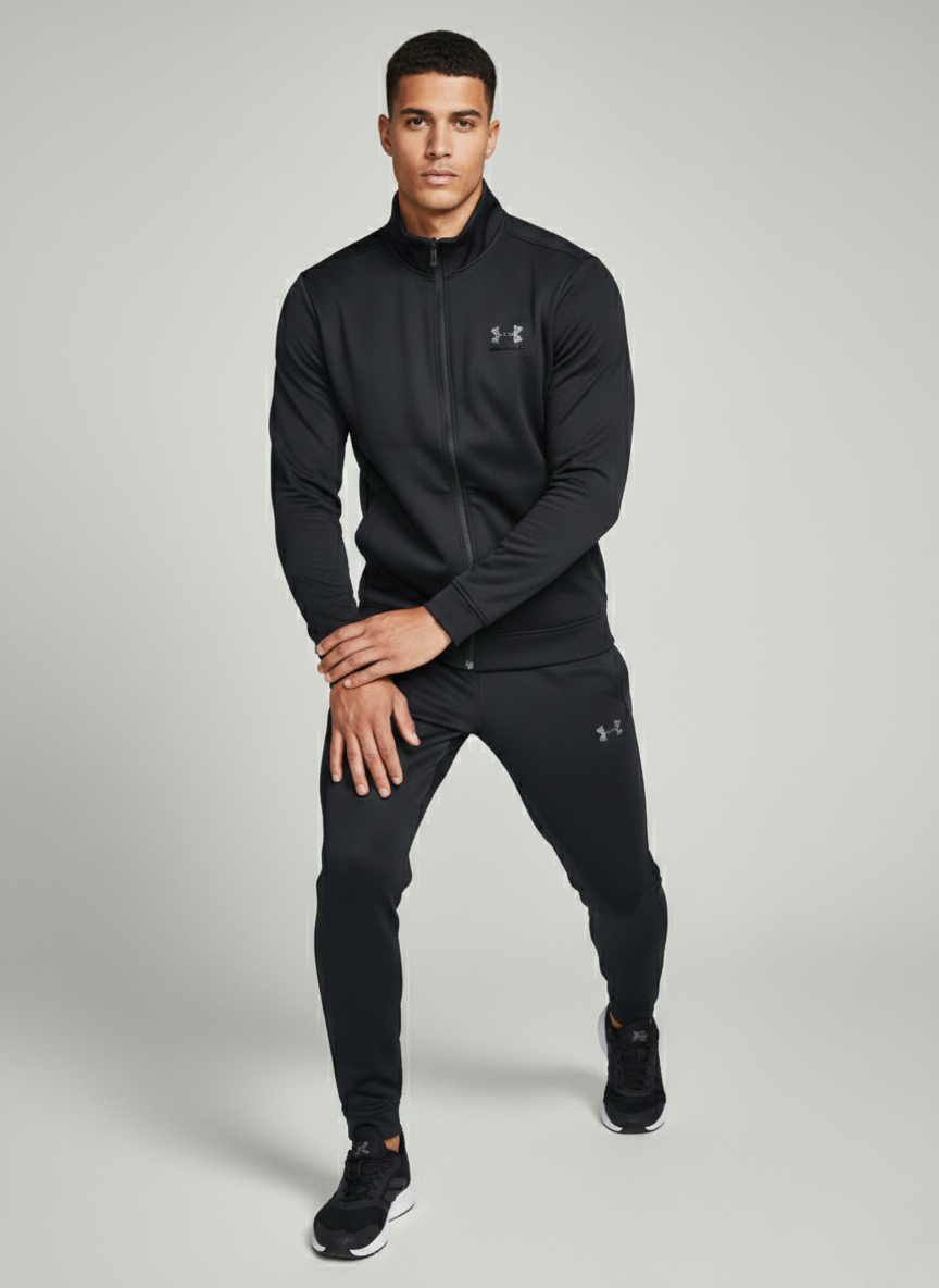 UNDER ARMOUR TRACKSUIT FOR MEN ELITE JACKET & TROUSER | BLACK