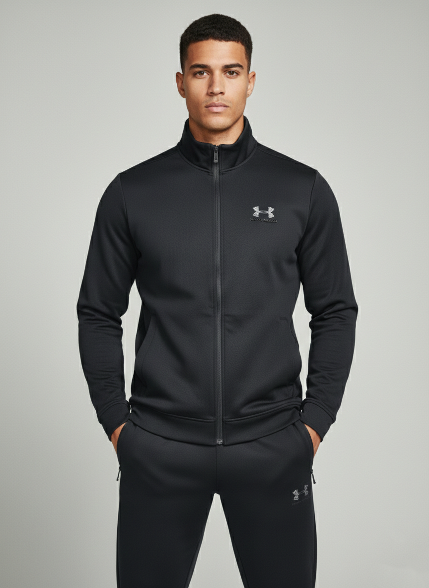 UNDER ARMOUR TRACKSUIT FOR MEN ELITE JACKET & TROUSER | BLACK