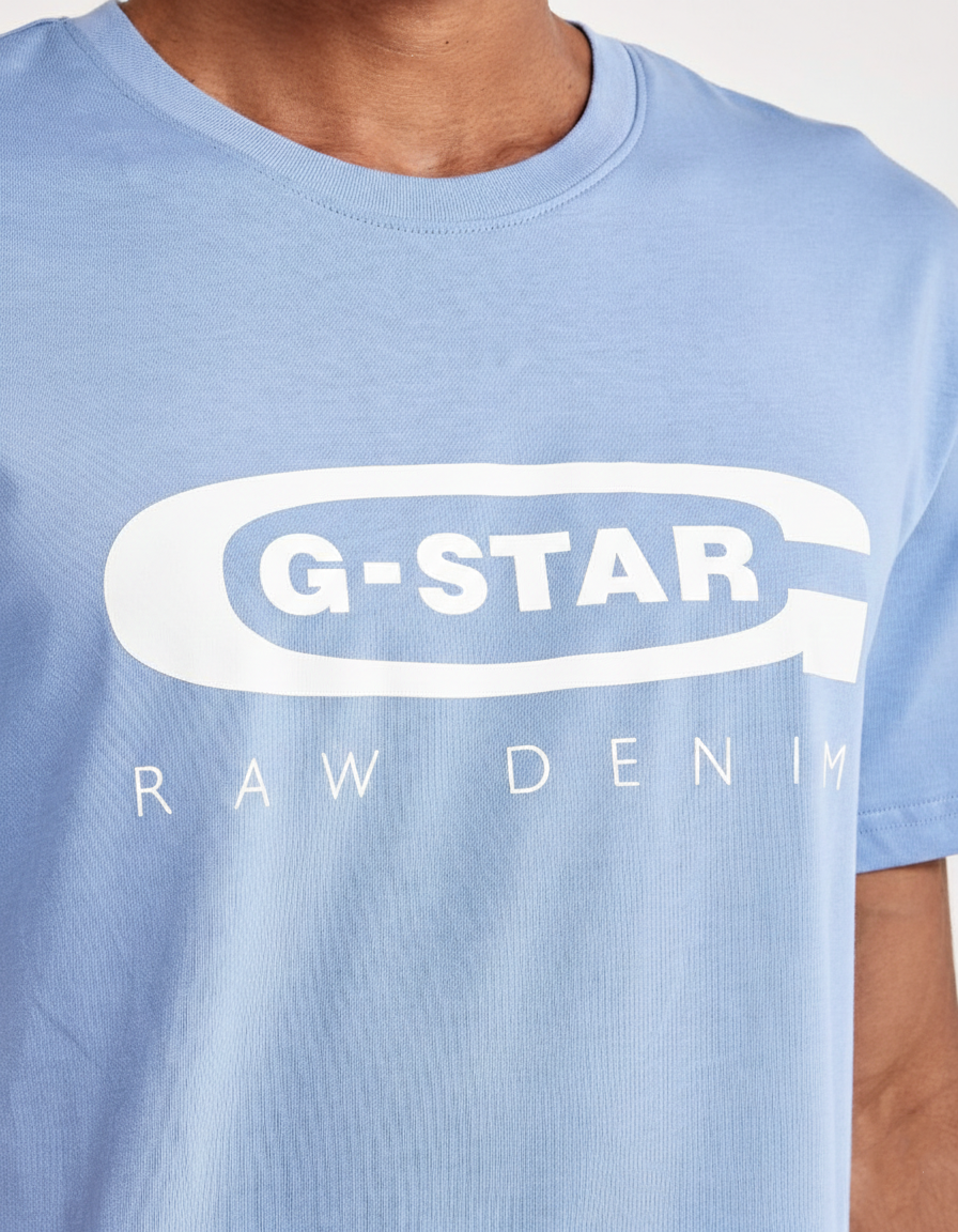 G-STAR RAW MEN’S ORIGINAL LOGO T-SHIRT | SKY BLUE