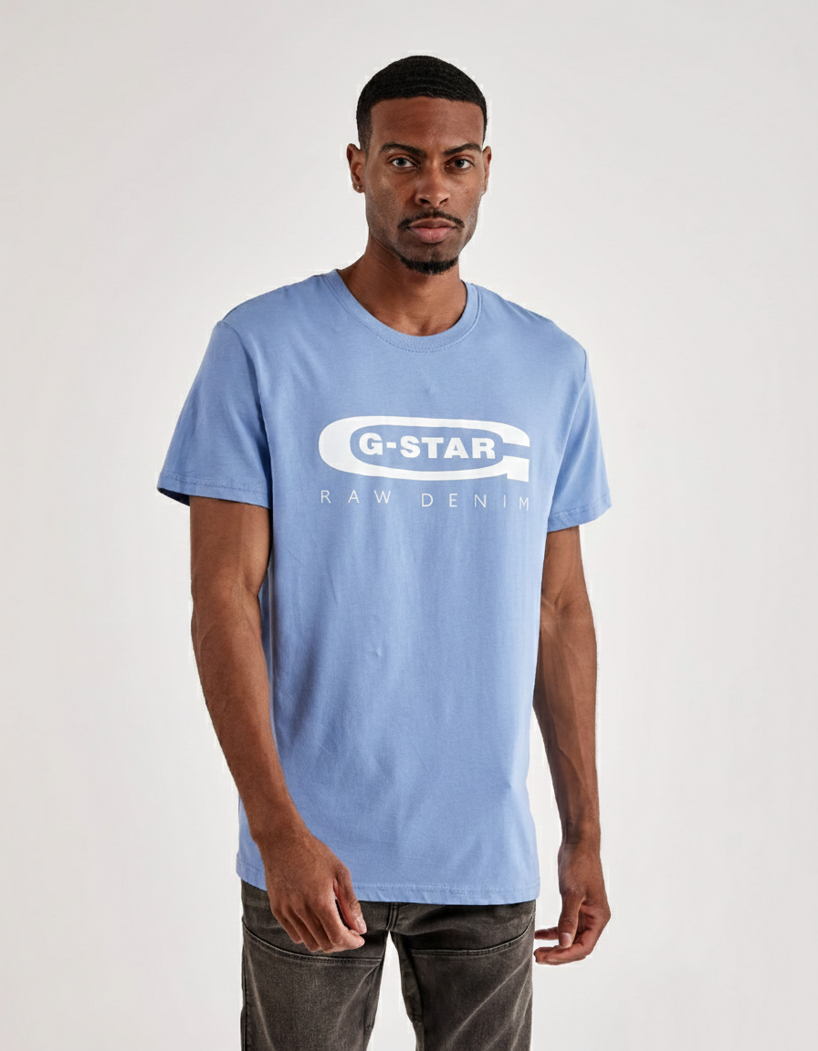 G-STAR RAW MEN’S ORIGINAL LOGO T-SHIRT | SKY BLUE
