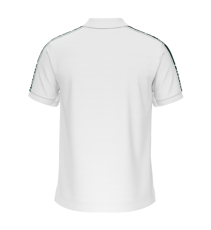 PRADA PIQUE MEN'S PLAIN TRIANGLE LOGO POLO | WHITE