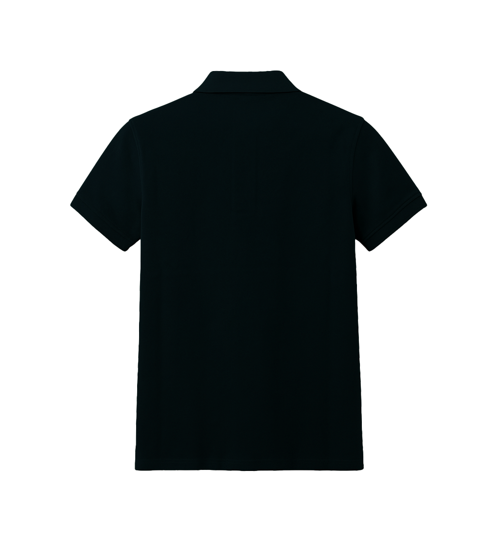 PRADA PIQUE MEN'S PLAIN TRIANGLE LOGO POLO | NAVY