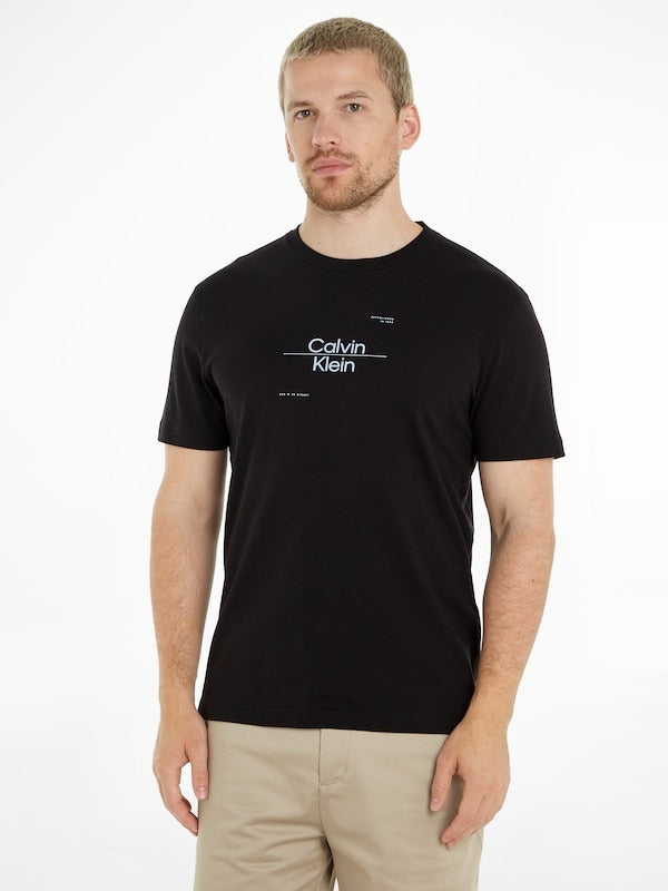 CALVIN KLEIN JEANS VARSITY LOGO T-SHIRT | BLACK