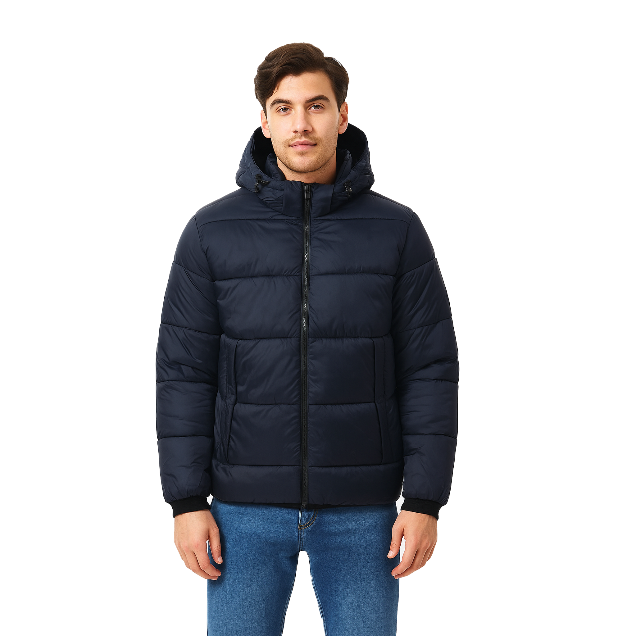 HUGO BOSS MEN’S PUFFER JACKET | NAVY BLUE WINTER ESSENTIAL