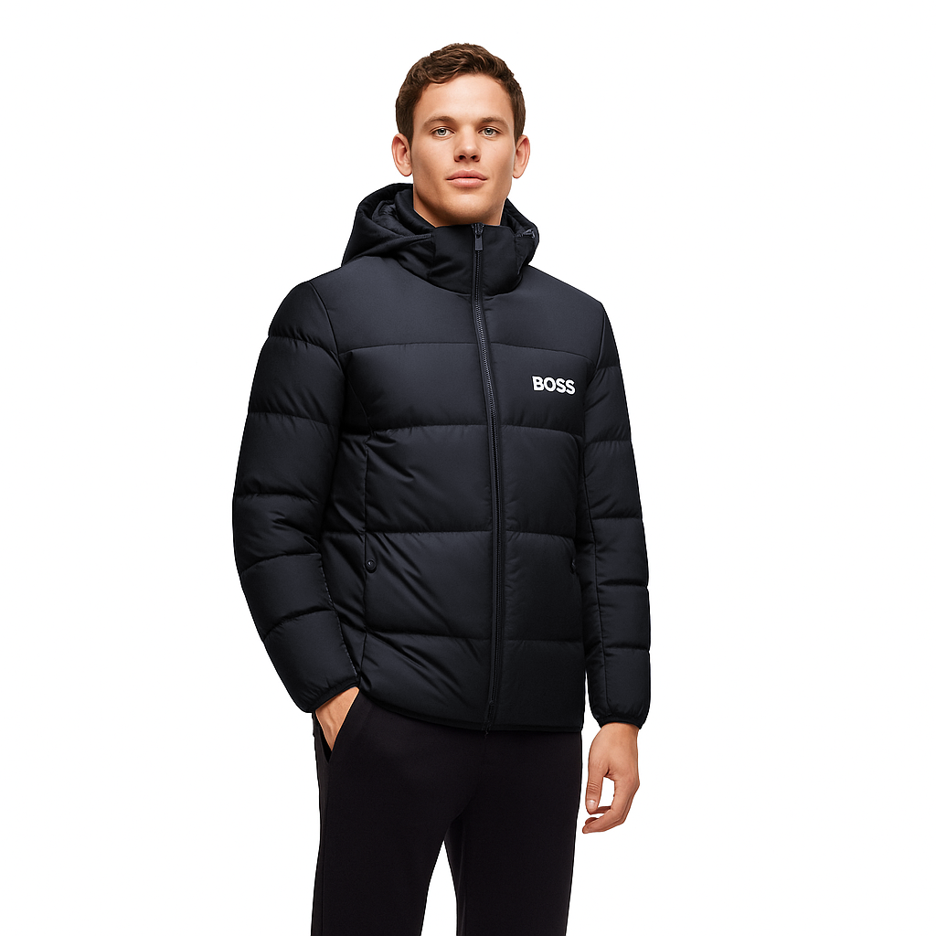 HUGO BOSS MEN’S PUFFER JACKET - PREMIUM WINTER OUTER WEAR | NAVY