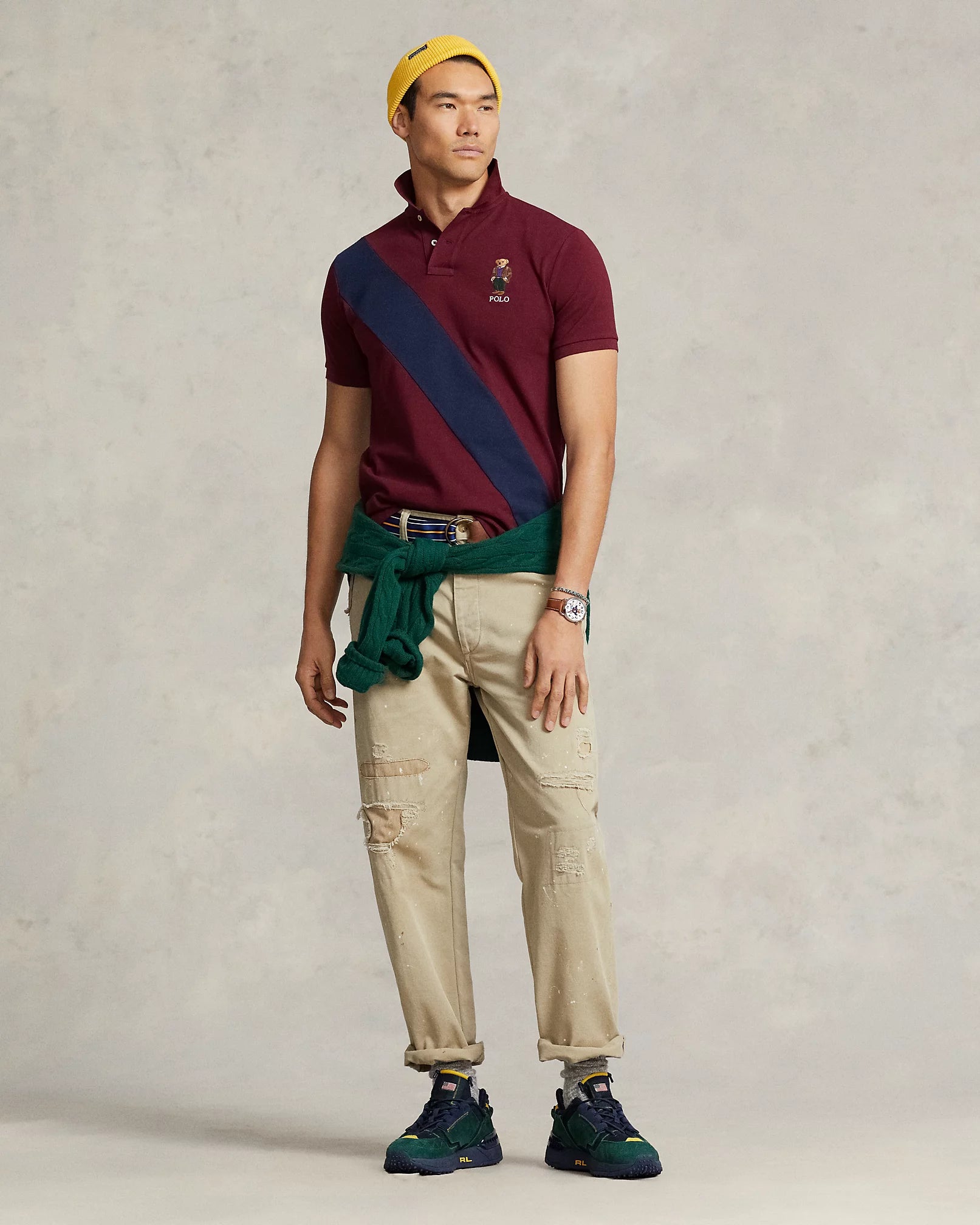 RALPH LAUREN - CUSTOM FIT POLO BEAR POLO SHIRT | MAROON