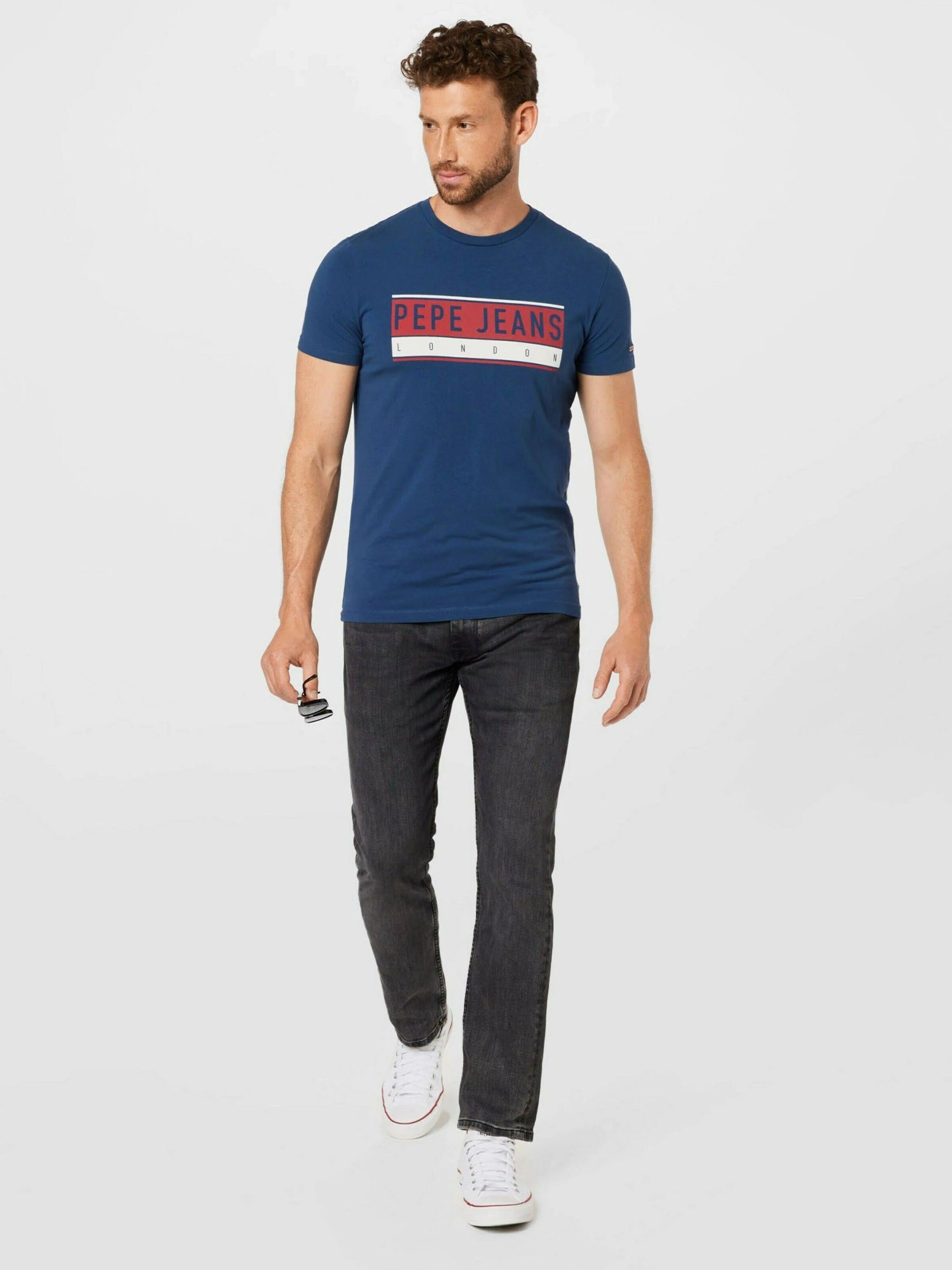 PEPE JEANS FRONT LOGO T-SHIRT-R BLUE